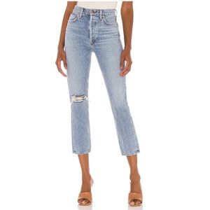 AGOLDE Riley Crop high rise straight jeans NWT